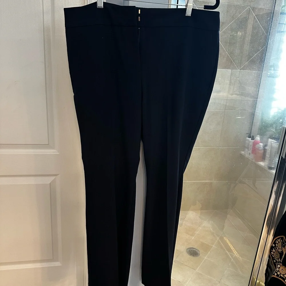 Ann Taylor Factory Women's Navy Trouser Curvy Fit Pants, 14 Petite - Picture 3 of 5